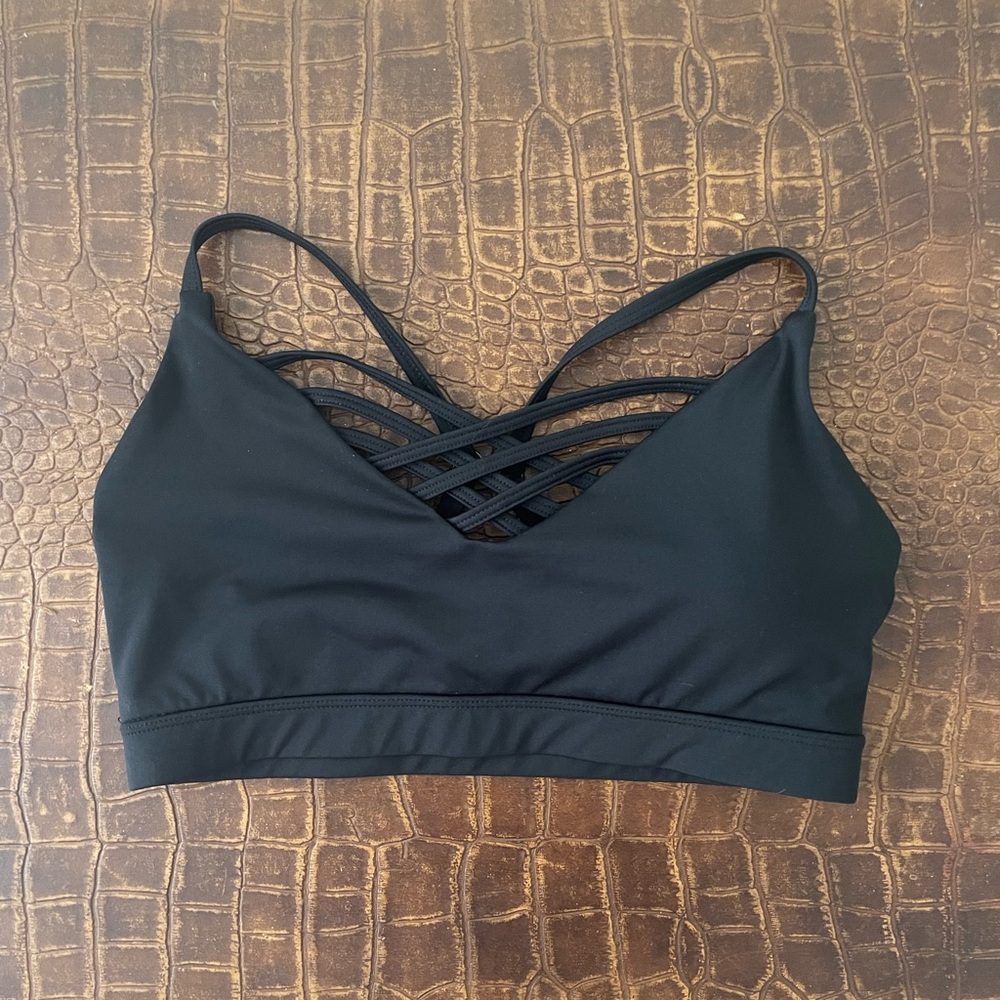 BCG Criss-Cross Black Racerback Sports Bra
